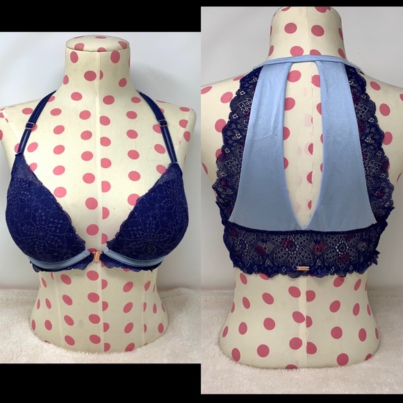 🔥SALE🔥VS PINK Date Lace Push Up Bra 34C - Picture 2 of 11